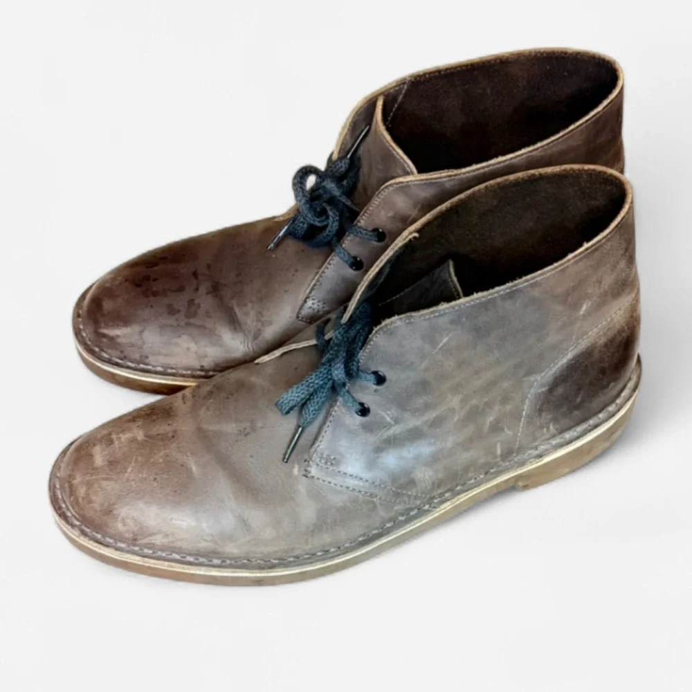 Clarks Brown Chukka Boots with Suede Finish